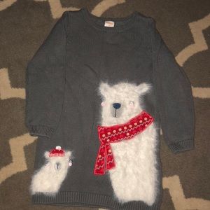 Gray holiday llama dress